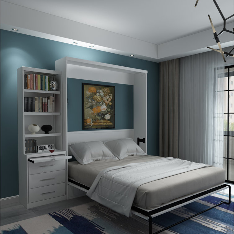 RoomAndLoft Brentwood Queen Solid Wood Storage Murphy Bed & Reviews